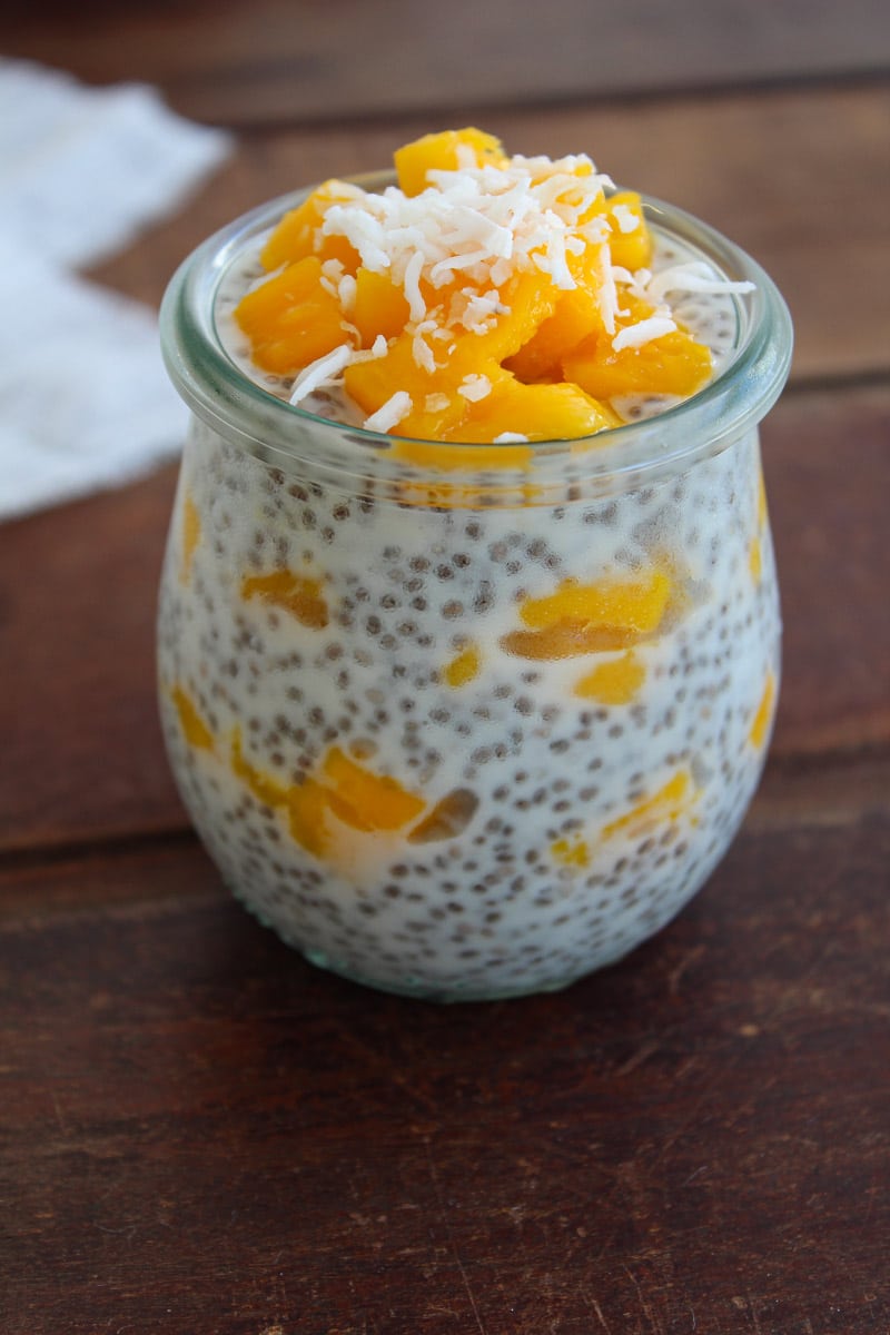 Pudim De Chia Manga E Coco Santo Legume